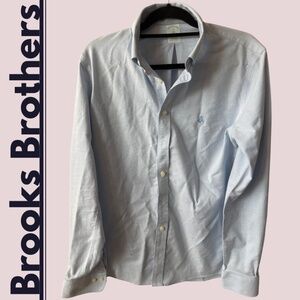 Brooks Brothers: Light Blue Dress Shirt, Size Medium, Slim Fit.